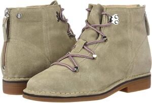 Hush Puppies Catelyn Womens 7 Taupe Hiker Boots Lace Up Zip Back Outdoor